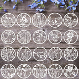 Marspark 20 Pieces Wildflower Stencils for Painting Template Flower Wall Stencils Reusable Spring Templates PET DIY Drawing for