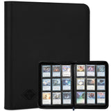 TiopLior Zip MTG Card Binder with 432 Side Loading Pocket - fits TCG Baseball Football Sports Cards - Easy to Insert Collection Binder - Black