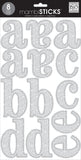 me & my BIG ideas Large Alpha Sticker, Cadence Silver Glitter