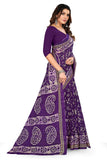 Tamaira Fashion Womens Plain Weave Pure Cotton Saree Without Blouse Piece(2476_Purple)
