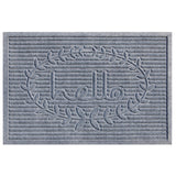 Calloway Mills 103173660 Poly Hello Indoor/Outdoor Mat, 3 x 5, Light Grey