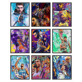 BigWig Prints Basketball Posters - Basketball Posters for Boys Bedroom, Nba Art for Boys Room, Sports Wall Decor, Kobe Bryant, L
