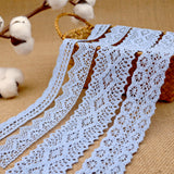 ZNZAKKA Blue Lace Ribbon 8 Yards Cotton Lace Trim Crochet Sewing Lace for Crafts Gift Wrapping Wedding Decoration