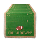 DII Football Decorations for Home & Kitchen Game Day Party D cor, Table Runner, 14x74, Jute Turf Field