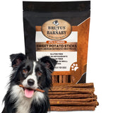 BRUTUS & BARNABY USA Sweet Potato Dog Treats - Crunchy Grain Free Cinnamon Apple Sticks, Promotes Positive Gut Health with Natur