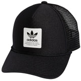 adidas Originals Dispatch Trucker 5Panel High Crown MeshBack Adjustable Strapback Cap, Black/White, One Size