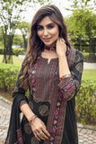 Anni Designer Women'S Cotton Blend Printed Straight Kurta With Pant & Dupatta (Nov-Black-Nrb X-Large),Black,XL,,,