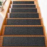 FlowaFoli Stair Treads for Wooden Steps Indoor,8 X 30 (15 in Pack) Carpet Stair Treads for Wood Stairs, Machine Washable Stair R