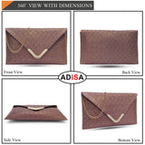 Adisa Cl029 Women Clutch/Sling Bag (Copper),Copper,,B079KHPSKB