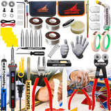 MEETDUMPL Stained Glass Kit,Stained Glass Supplies,Stained Glass Kits for Adults,with 100W Soldering Iron Kit,2mm 60/40 solder wire,Glass Cutter Tool Kit,for Stained Glass Making.(3)