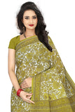 Tamaira Fashion Womens Plain Weave Pure Cotton Saree Without Blouse Piece(Ab18_Green)