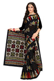 Tamaira Fashion Womens Plain Weave Pure Cotton Saree Without Blouse Piece(Ab13_Black)