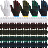Sintuff 100 Pairs Gloves Cotton Liners for BBQ String Knit Polyester Safety Gloves for Cooking, Grilling (Mixed Colors)