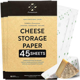 Formaticum 45-Pack Zero Cheese Storage Paper, Compostable, Biodegradable, And Plastic-Free Paper To Keep Cheese And Charcuterie
