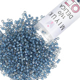 Miyuki Delica Seed Beads - Size 11/0 (1.6 mm), DB2384, Fancy Lined Teal Dark Blue, 7.2 g, Approx. 1440 Beads, Made in Japan