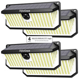 DijiuGoya Solar Security Lights, 466 LED 4000 Lm - 270 Motion Sensor, IP68 Waterproof, 3 Lighting Modes, Dusk-to-Dawn Outdoor Fl