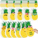 Yexiya 200 Pcs Pineapples Cutout Tropical Punch Paper Cut Outs Yellow Pineapples Shaped Paper Cut Outs Decoration for Preschool