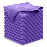USANOOKS Microfiber Cleaning Cloth 12Pcs (16x16 in) High Performance 1200 Washes, Ultra Absorbent Weave Trap Grime & Liquid