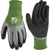 Wells Lamont Mens Waterproof Work Gloves with Latex Double Coating, Green/Black, Medium (609M-300)