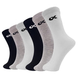 Xjarvis Texas Premium Socks For Men'S Solid Calf Crew Combed Cotton Full Length Formal Official Socks For All Season Odour Free & Breathable Comfort Free Size (White/Grey/Black),Black, Grey, White,,B0C5RB7F1C