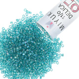 Miyuki Delica Seed Beads - Size 11/0 (1.6 mm), DB1248, Transparent Caribbean-Teal AB, 7.2 g, Approx. 1440 Beads, Made in Japan