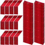 Newwiee 108 Pcs Red Sequin Chair Sashes and Table Runners, 96 Sequin Chair Bows, 12 Glitter Table Runners for Birthday Party Wed