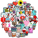 Gibleitz Silicone Nurse Focal Beads Bulk 50PCS Different Nursing Focal Beads for Pens/Necklace/Keychains/Bracelets Nurse Gifts