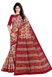 TAMAIRA FASHION Womens Plain Weave Pure Cotton Saree With Blouse Piece(8012malmalbp_Beige)