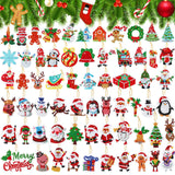 Hungdao 64 Pcs Christmas Diamond Art Ornaments Kits Xmas Diamond Art Kits for Adults Santa Claus Snowman Xmas Tree 5D Winter Han