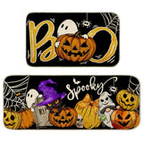 Unibyby Halloween Kitchen Mat Spooky Pumpkins Ghost Halloween Kitchen Mats for Floor, Boo Black Cat Kitchen Rugs and Mats Non Sk