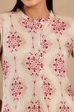 W Beige Floral Printed Regular Kurta For Women Beige M