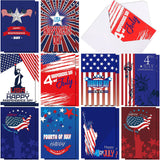 20 Sets July 4th Greeting Cards with Envelopes American Flag Greeting Cards Patriotic day Greeting Cards Assorted Red, White and