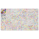 YMSDZHL Alphabet Beads A-Z 1000Pcs Letter Beads, Acrylic 6x6mm Round Letter Beads Kits,Black Digit and Colorful Smile Bead for B