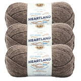 Lion Brand Yarn Heartland Yarn for Crocheting, Knitting, and Weaving, Multicolor Yarn, 3Pack, Mammoth Cave