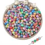 DAHI 250pcs 6mm Polymer Clay Beads Round Beads for Making Bracelet Necklace Earring Accessories DIY Handmade Craf(6mm)