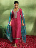 Libas Women'S Silk Blend Kurta Set (49272 Pink Xs