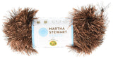 Lion Brand Yarn 5800526 Martha Stewart Glitter Eyelash Yarn, Brownstone
