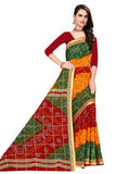 Tamaira Fashion Women'S Pure Cotton Bandhani Saree Without Blouse Piece(2438_Red)
