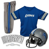 Franklin Sports Detroit Lions Kids Football Uniform Set NFL Youth Football Costume for Boys & Girls Set Includes Helmet, Jer