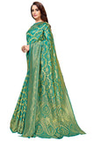 Glory Sarees Womens Kanchipuram Art Silk Saree(Kara104Rama_Rama Green)