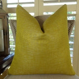 Plutus Brands Plutus Lemon Curry Handmade Throw Pillow, 24 X 24, Metallic Citrine/Gold