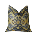 Plutus Brands Plutus Rhythm Waves Handmade Throw Pillow, 20 X 36 King, Blue/Navy/Taupe