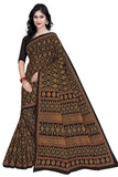 TAMAIRA FASHION Womens Plain Weave Pure Cotton Saree Without Blouse Piece(11027_Black)