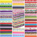 Moukeren 100 Pcs 8 x 8 Inch Cotton Fabric Squares No Repeat Pre Cut Quilting Fabric Bundle Multi Color Floral Square Patchwork F
