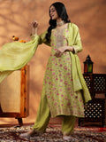 Libas Women'S Silk Blend Kurta Set (48854 Green L