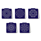 woopme Blue Art Mandala Pattern Printed Magnetic Bookmark Boys Girls Students Kids Book Lovers Readers Gift Magnetic Page Clips