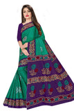 TAMAIRA FASHION Womens Plain Weave Pure Cotton Saree Without Blouse Piece(AB36_Seagreen)
