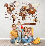 Woodsify Country Flag Push Pins For 3D Wooden World Map Wall Decor Handmade Travel Accessory With 280 Epoxy Pins Gift For Tr