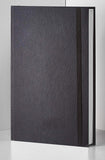 Accuprints Black Hard Bound A5 Or 5.8 * 8.3 Inches Notebook Diary With Elastic Band Lock Pu Leather Pages 200 For Office Persona