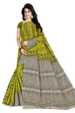 TAMAIRA FASHION Womens Plain Weave Pure Cotton Saree Without Blouse Piece (AB11_Green)